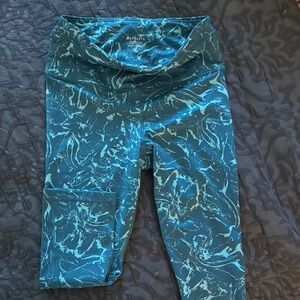 Athleta Blue Marble Leggings